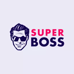 Logo SuperBoss avec visage stylé